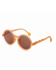 OLIVIO & CO ROUND NATURAL SUNGLASSES GRAPEFRUIT PINK