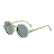 OLIVIO & CO ROUND NATURAL SUNGLASSES LIGHT LEAF GREEN
