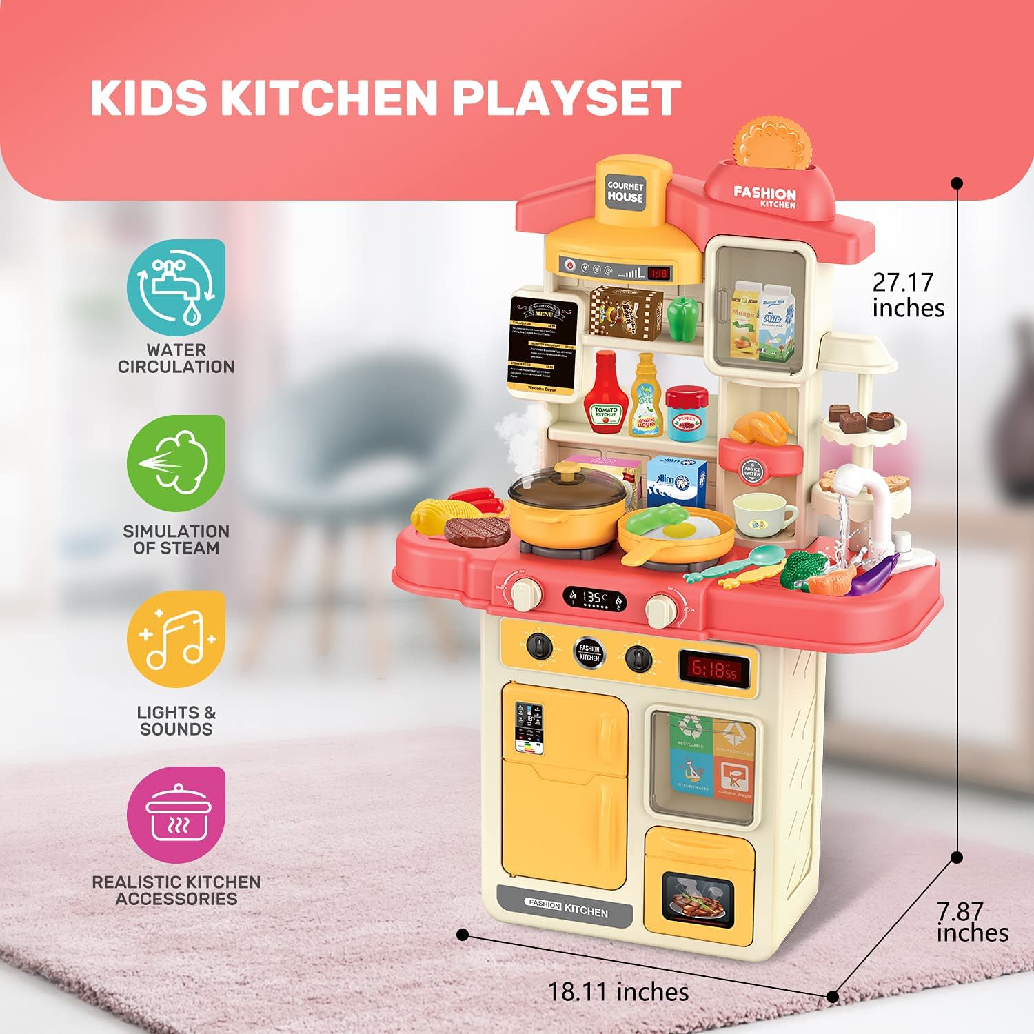 CUTE STONE KIDS KITCHEN PLAYSET