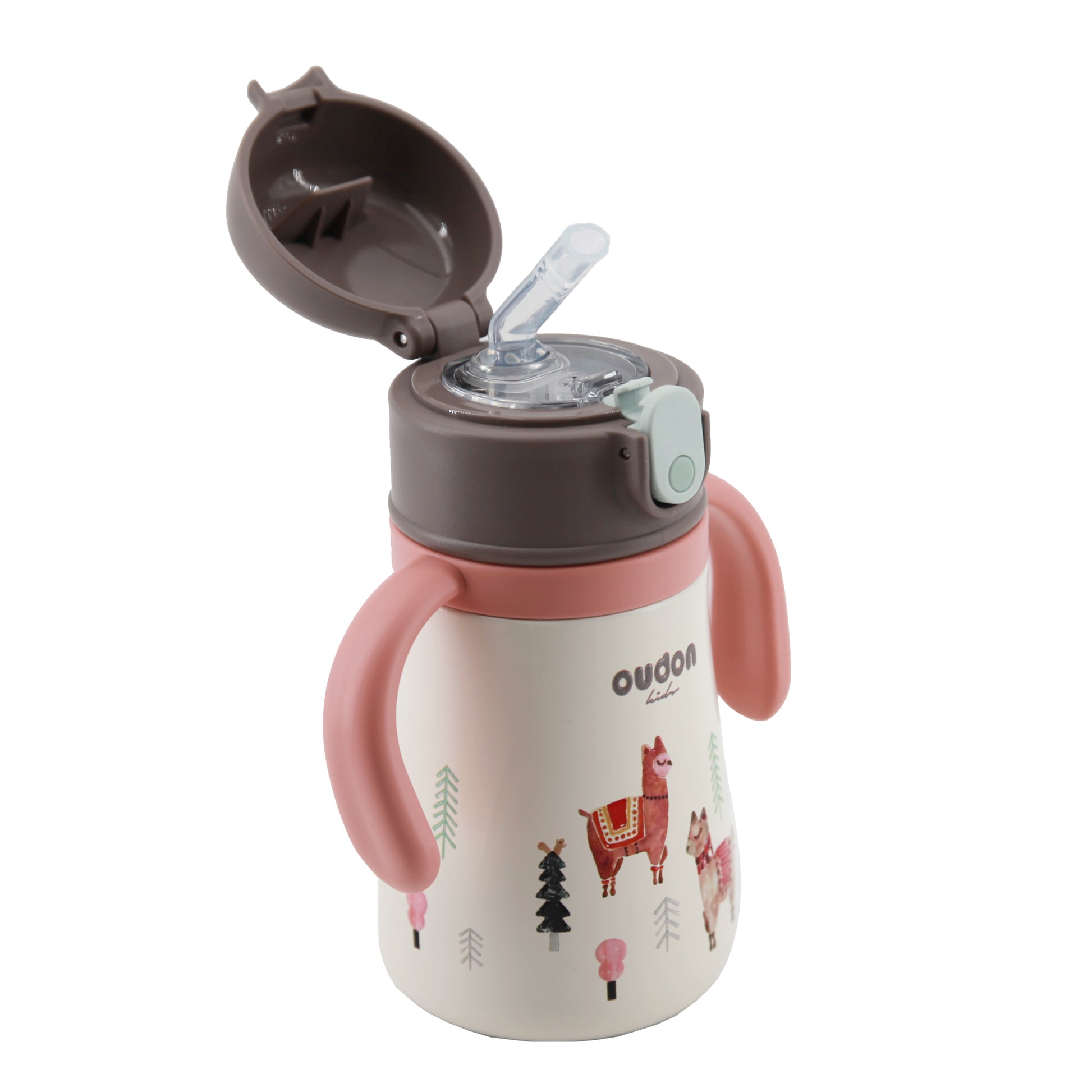 OUDON KIDS THERMAL STRAW SIPPY BOTTLE - PINK
