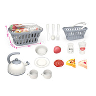 Handsome Kitchen Set Basket With Kettle 15pcs