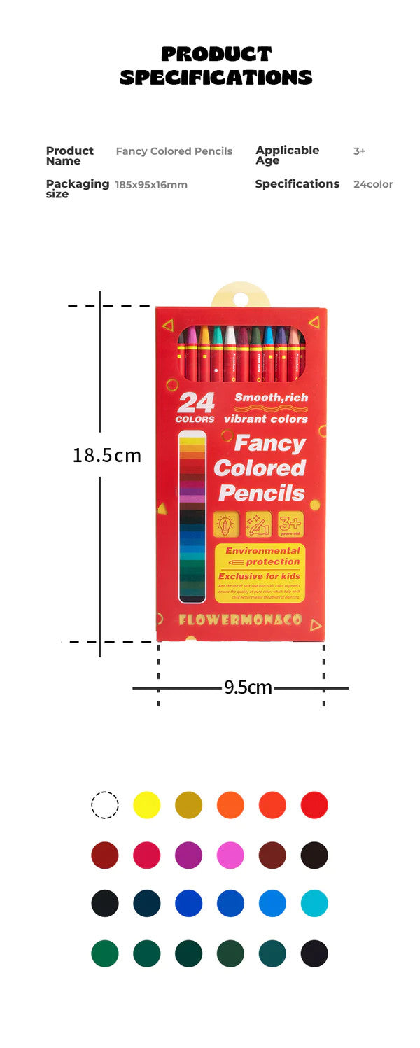 FLOWER MONACO DUAL-HEADED COLORED PENCILS