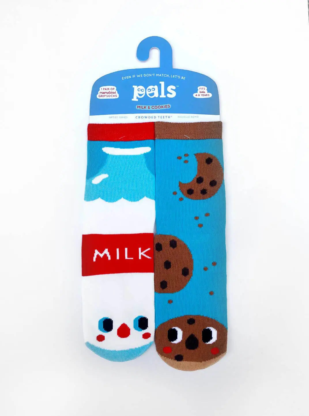 Pals Socks Milk&Cookies Crowded Teeth Mismatched Socks