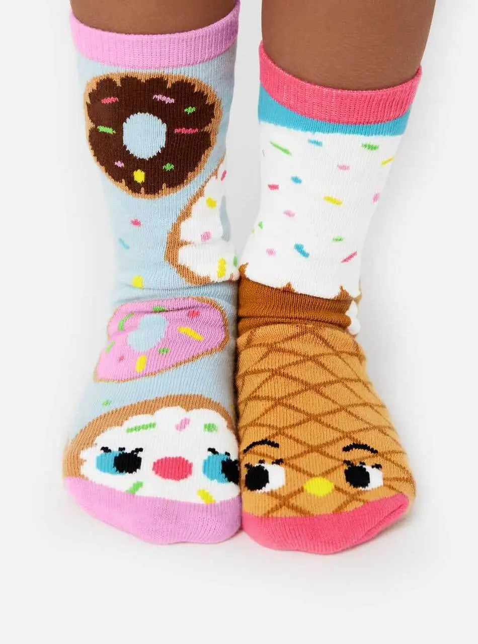 Pals Socks New Donut & Ice Cream Pals Artist Kids Mismatched Food Socks