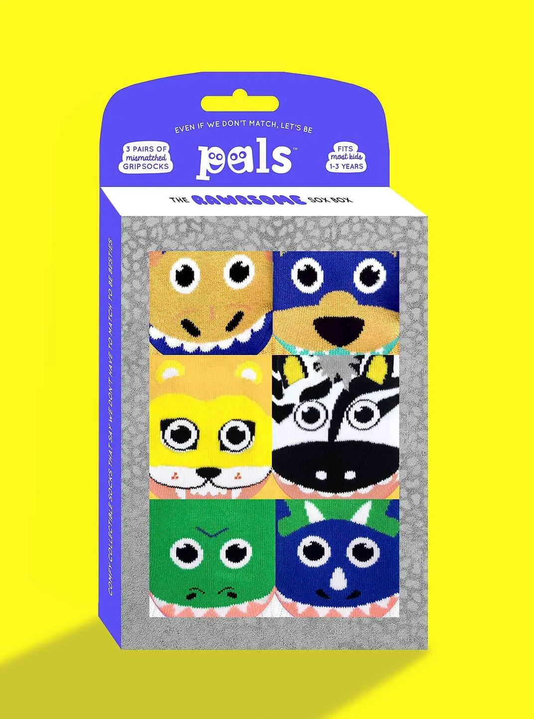 PALS SOCKS RAWRSOME MISMATCHED SOCKS GIFT BOX - baby enRoute