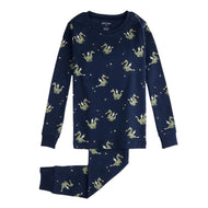 PETIT LEM FIRE-BREATHING DRAGON PRINT ON NAVY BLUE PJ SET