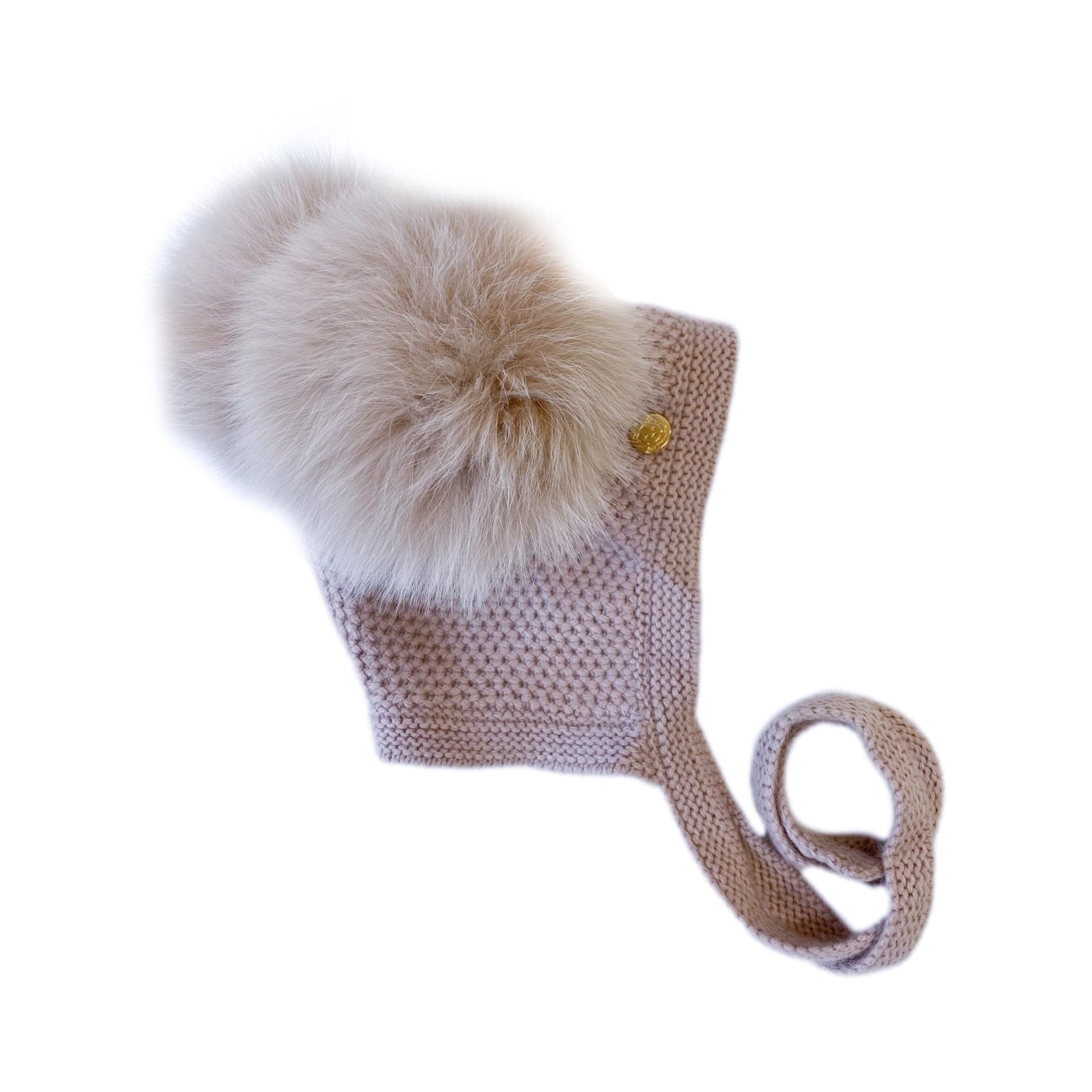 PETITE MAISON KIDS HONEYCOMB DUSTY PINK CASHMERE BONNET