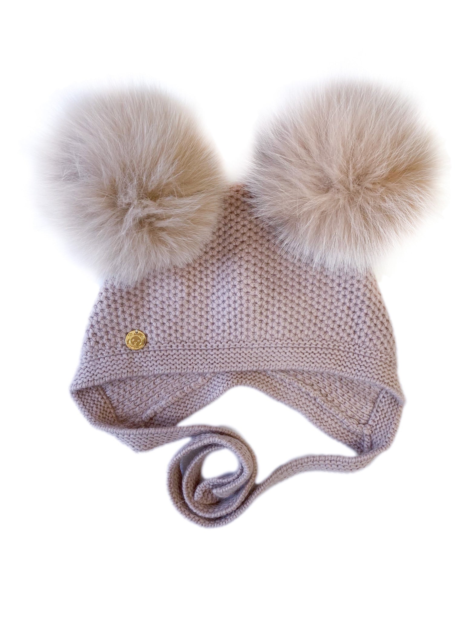 PETITE MAISON KIDS HONEYCOMB DUSTY PINK CASHMERE BONNET