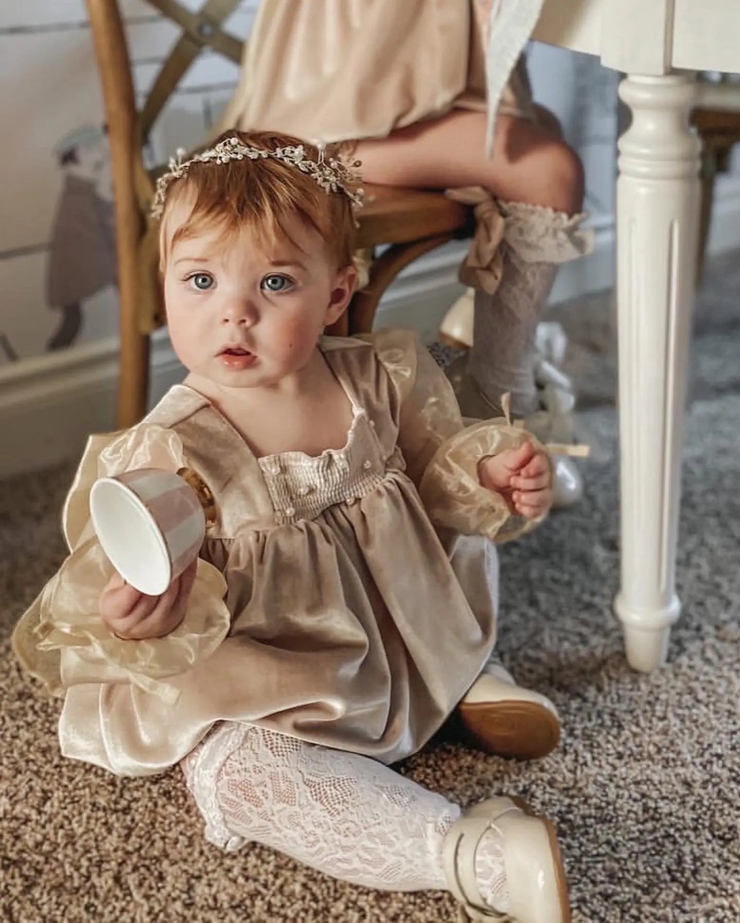 Petite Maison Kids Helena Velour Romper