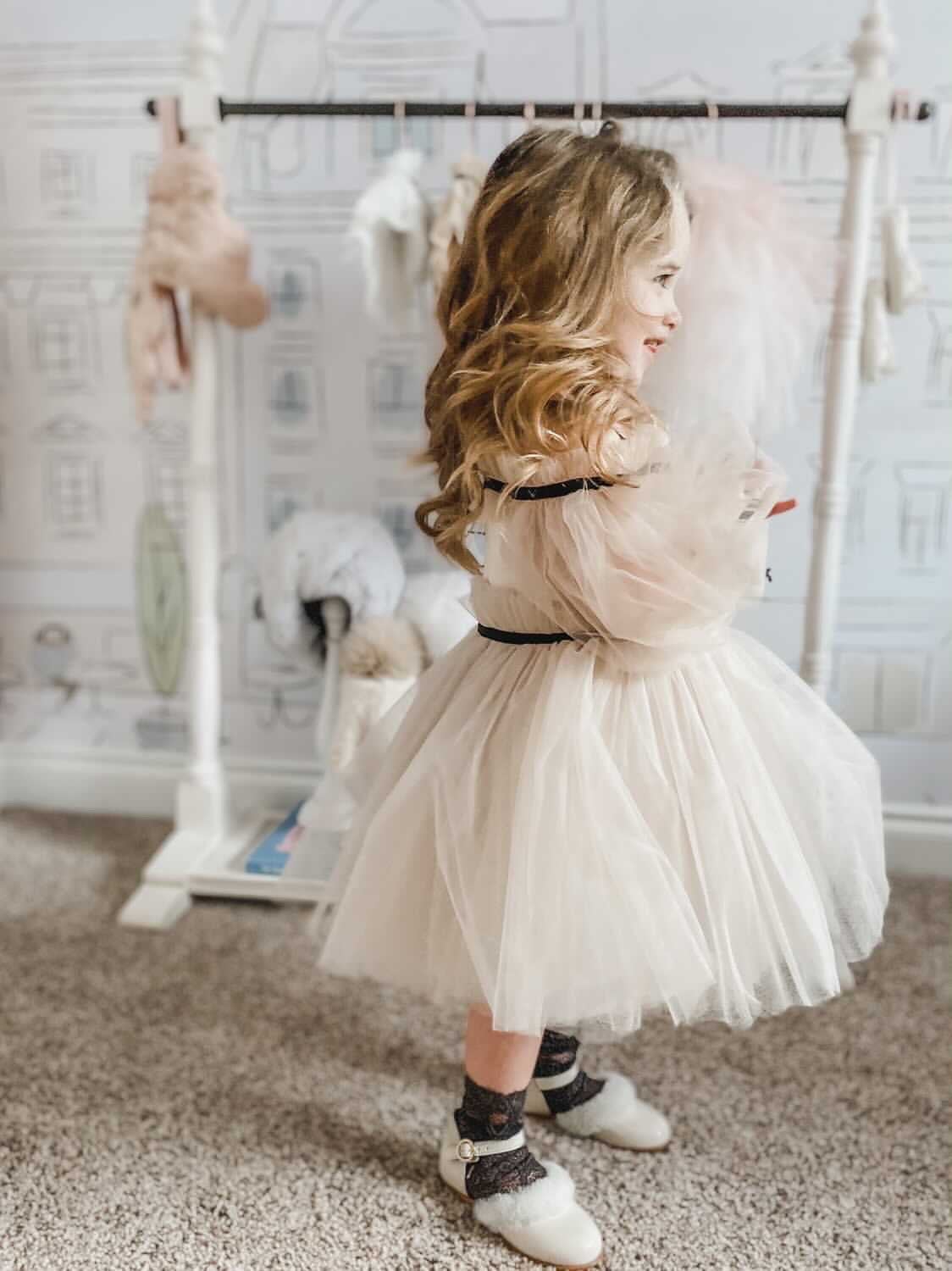PETITE MAISON KIDS COCO CARAMEL TULLE DRESS