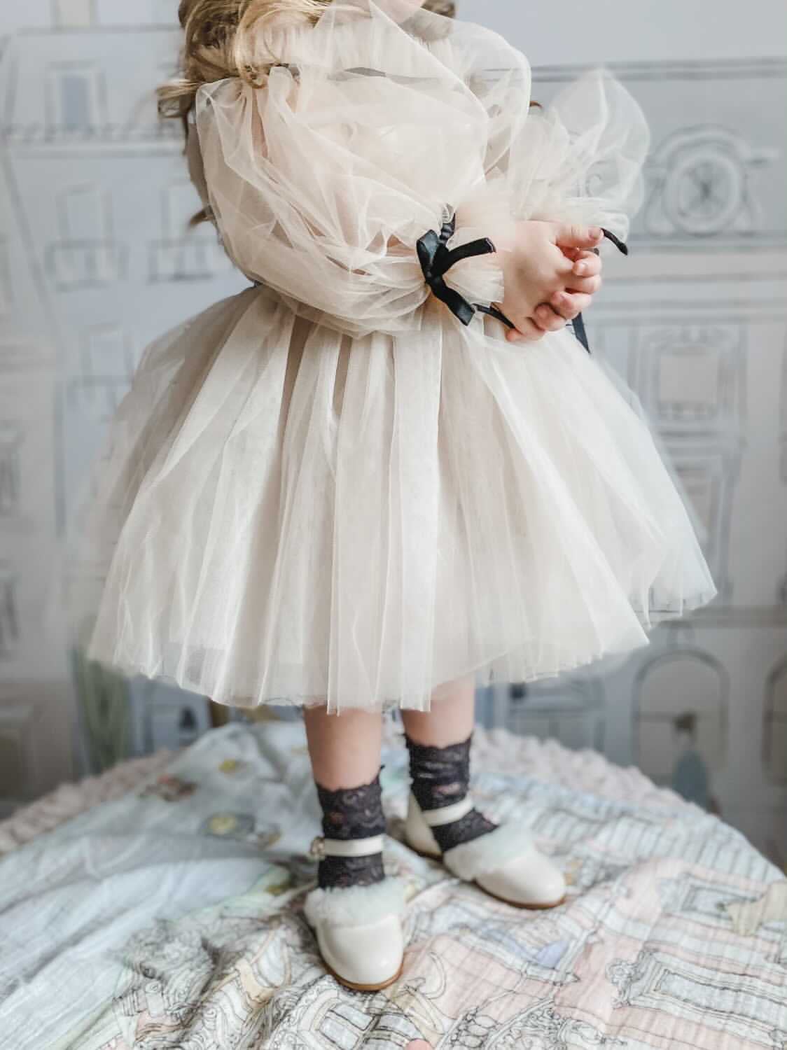 PETITE MAISON KIDS COCO CARAMEL TULLE DRESS