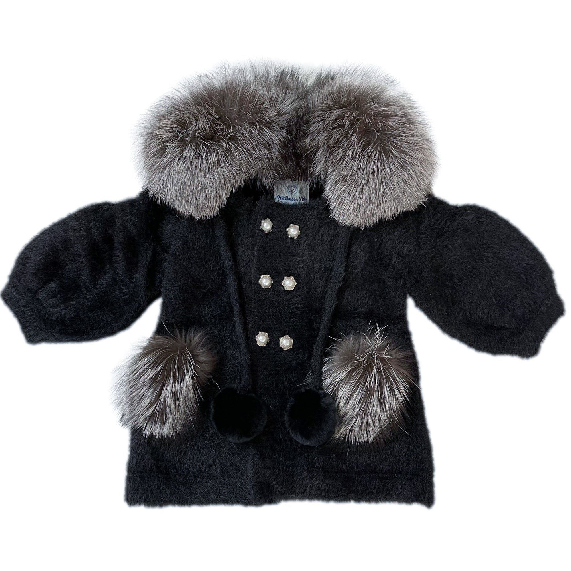 PETITE MAISON KIDS MILANA NOIR SWEATER COAT