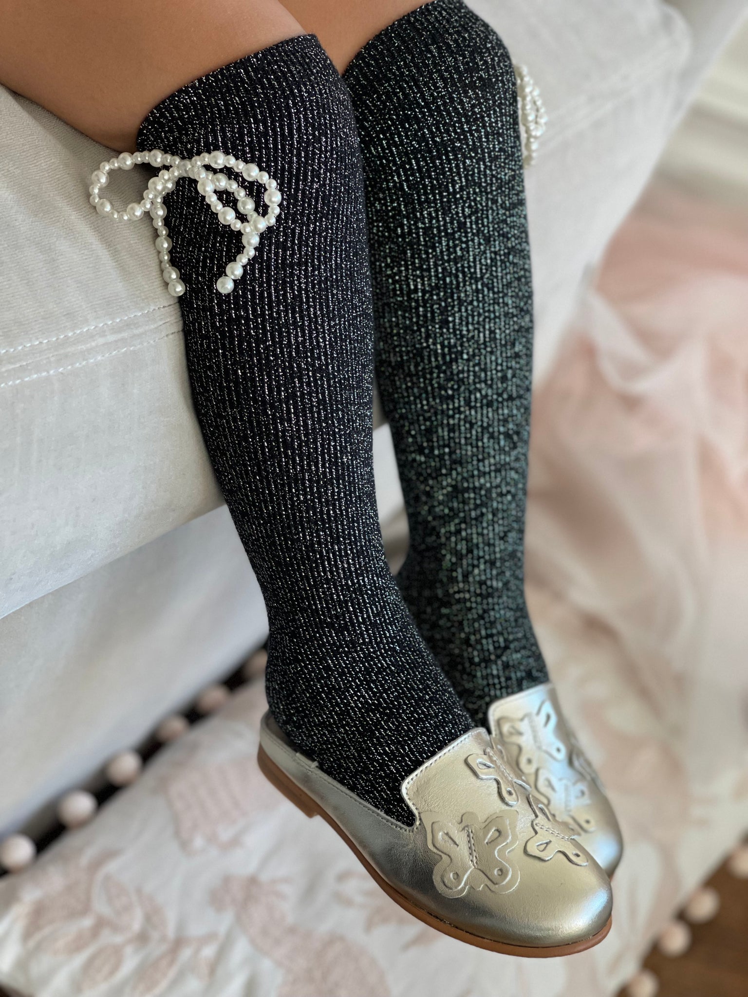 PETITE MAISON KIDS PERLA SHIMMER SOCKS