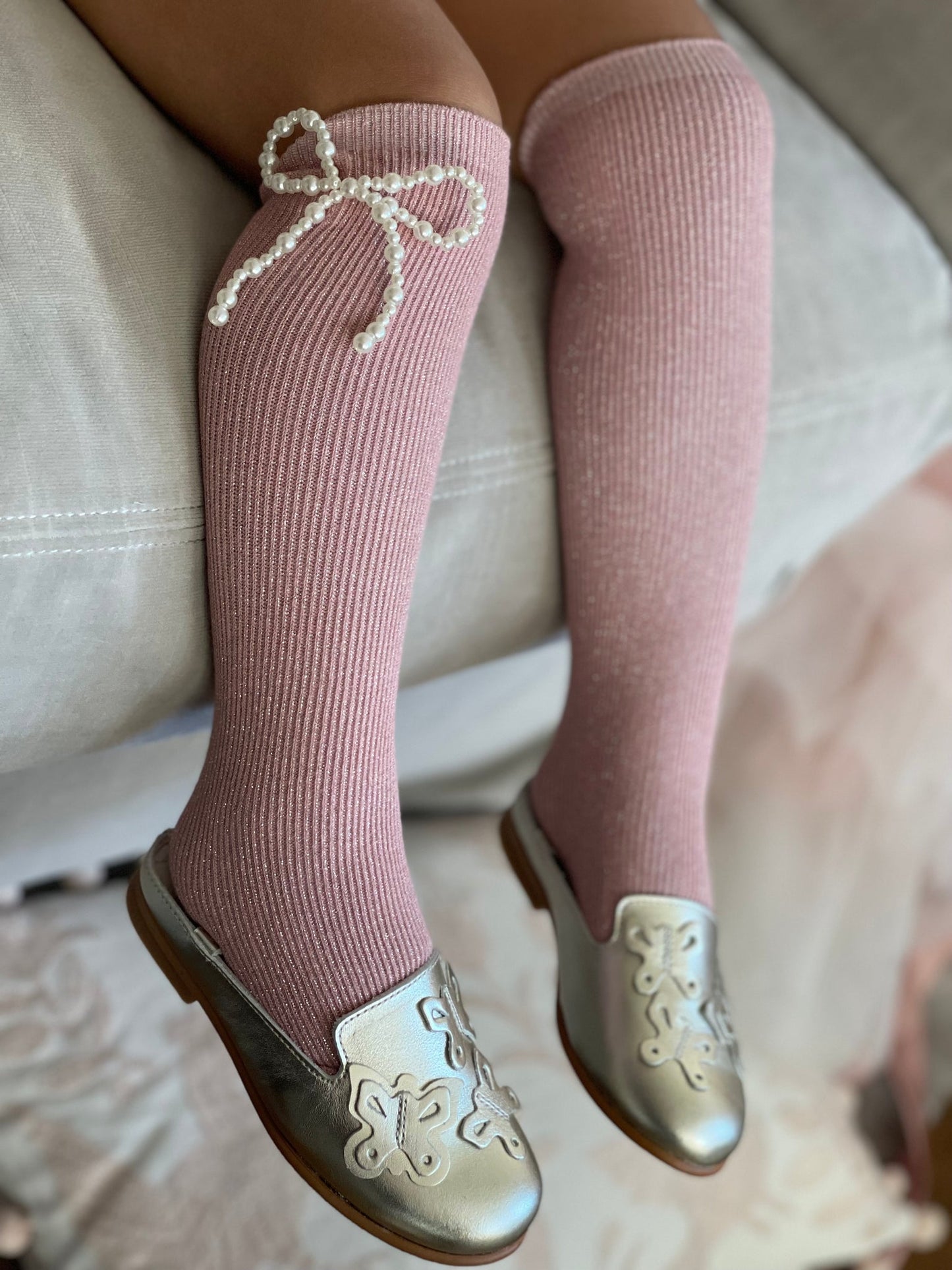 PETITE MAISON KIDS PERLA SHIMMER SOCKS - baby enRoute