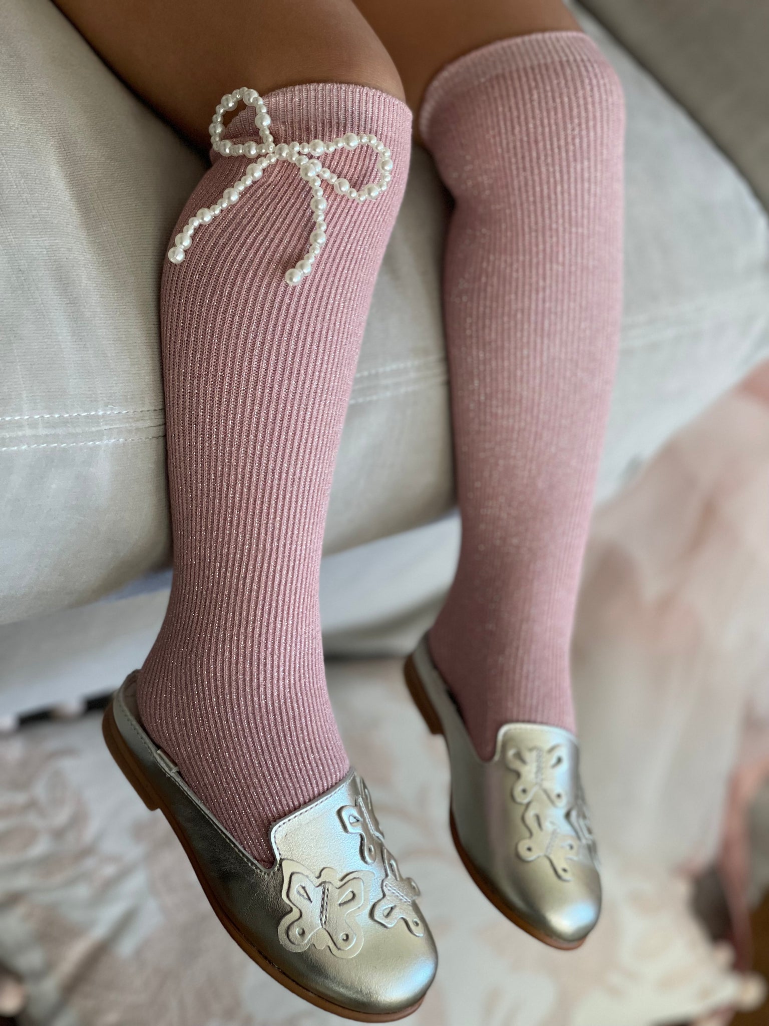 PETITE MAISON KIDS PERLA SHIMMER SOCKS