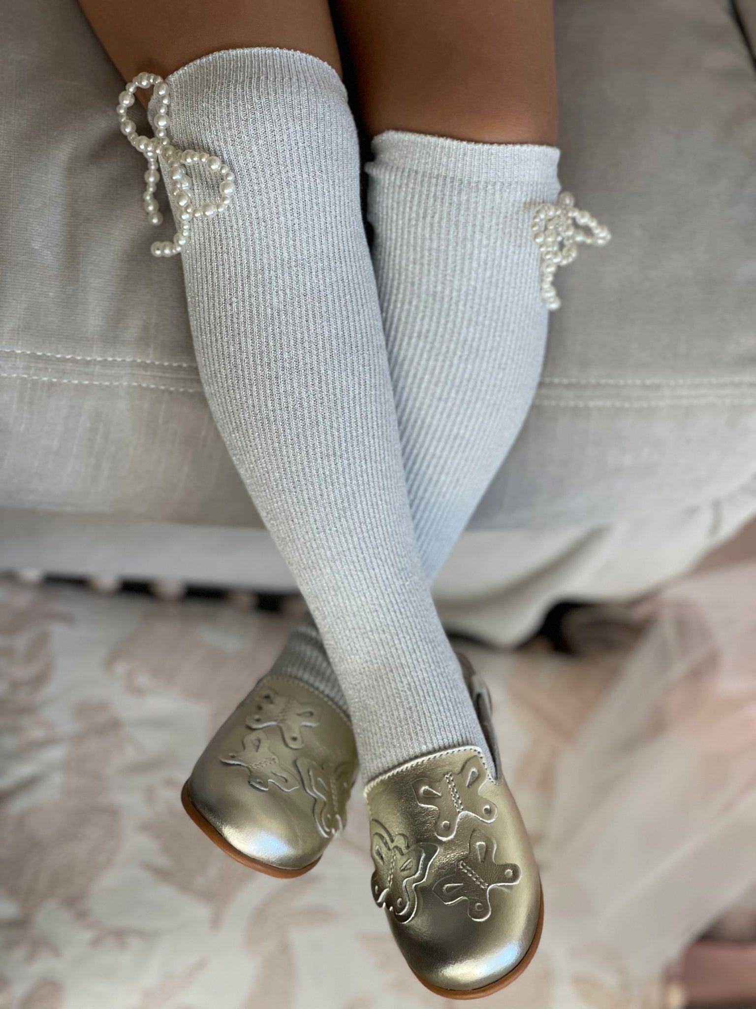 PETITE MAISON KIDS PERLA SHIMMER SOCKS