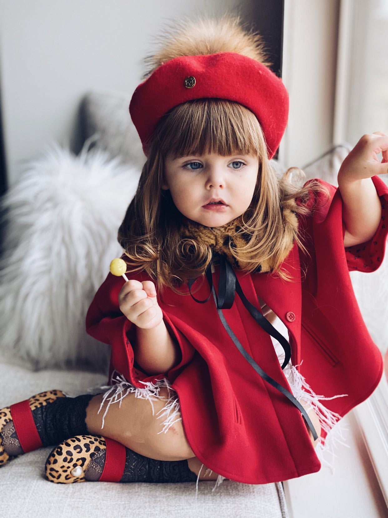 PETITE MAISON KIDS WOOL BERET WITH POM POM - baby enRoute