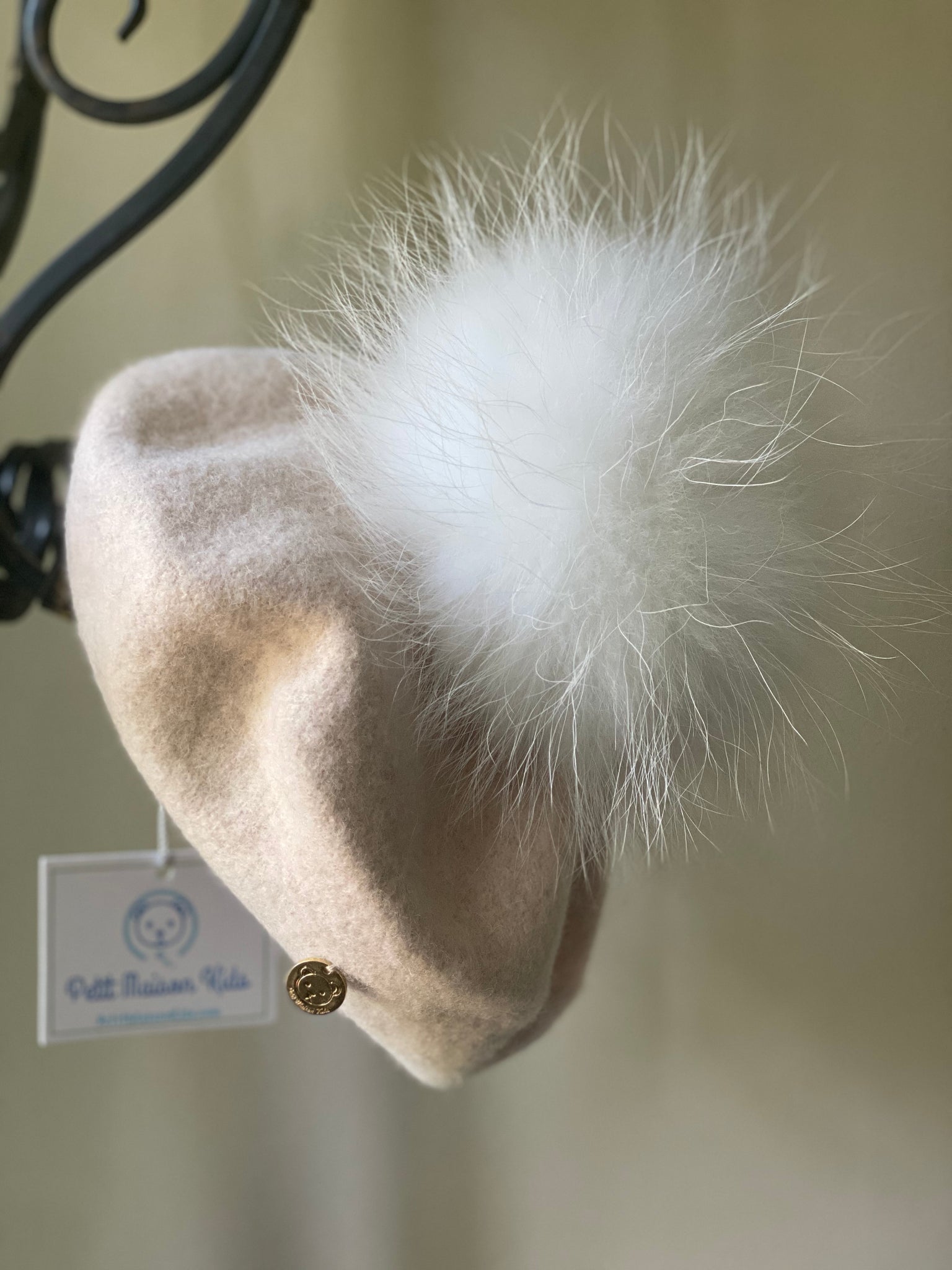 PETITE MAISON KIDS CREAM WOOL BERET
