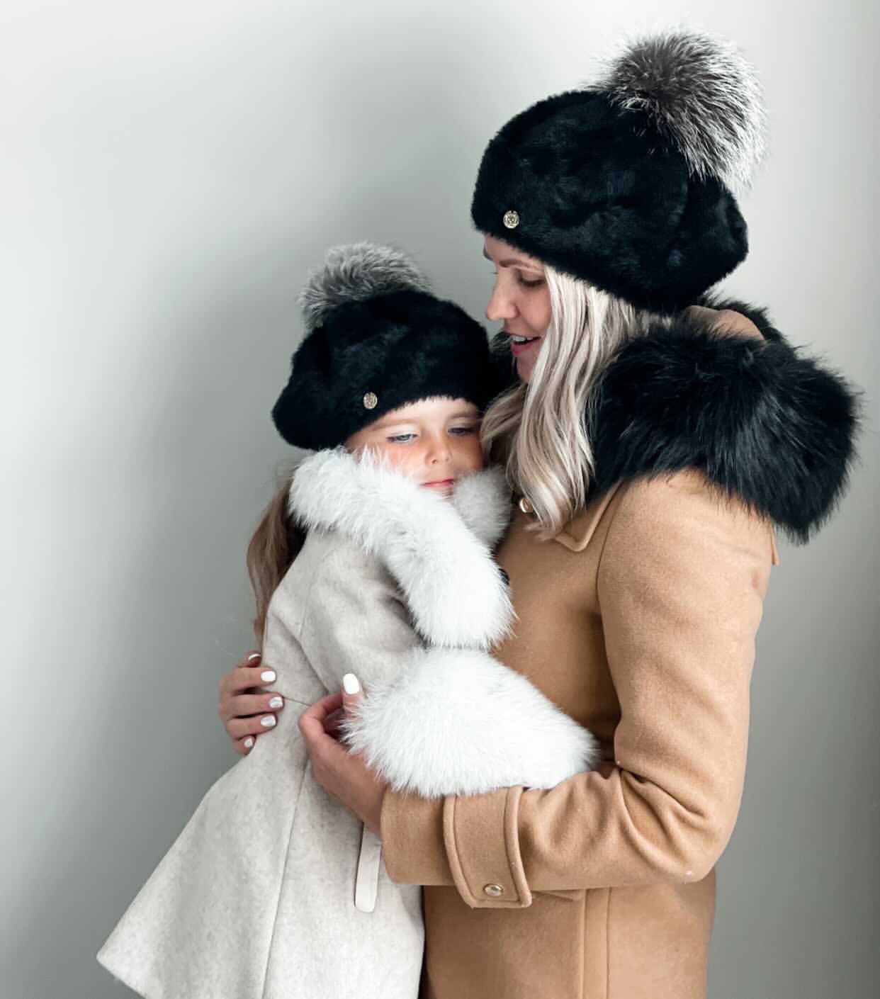 PETITE MAISON KIDS MILANA NOIR BERET ADULT