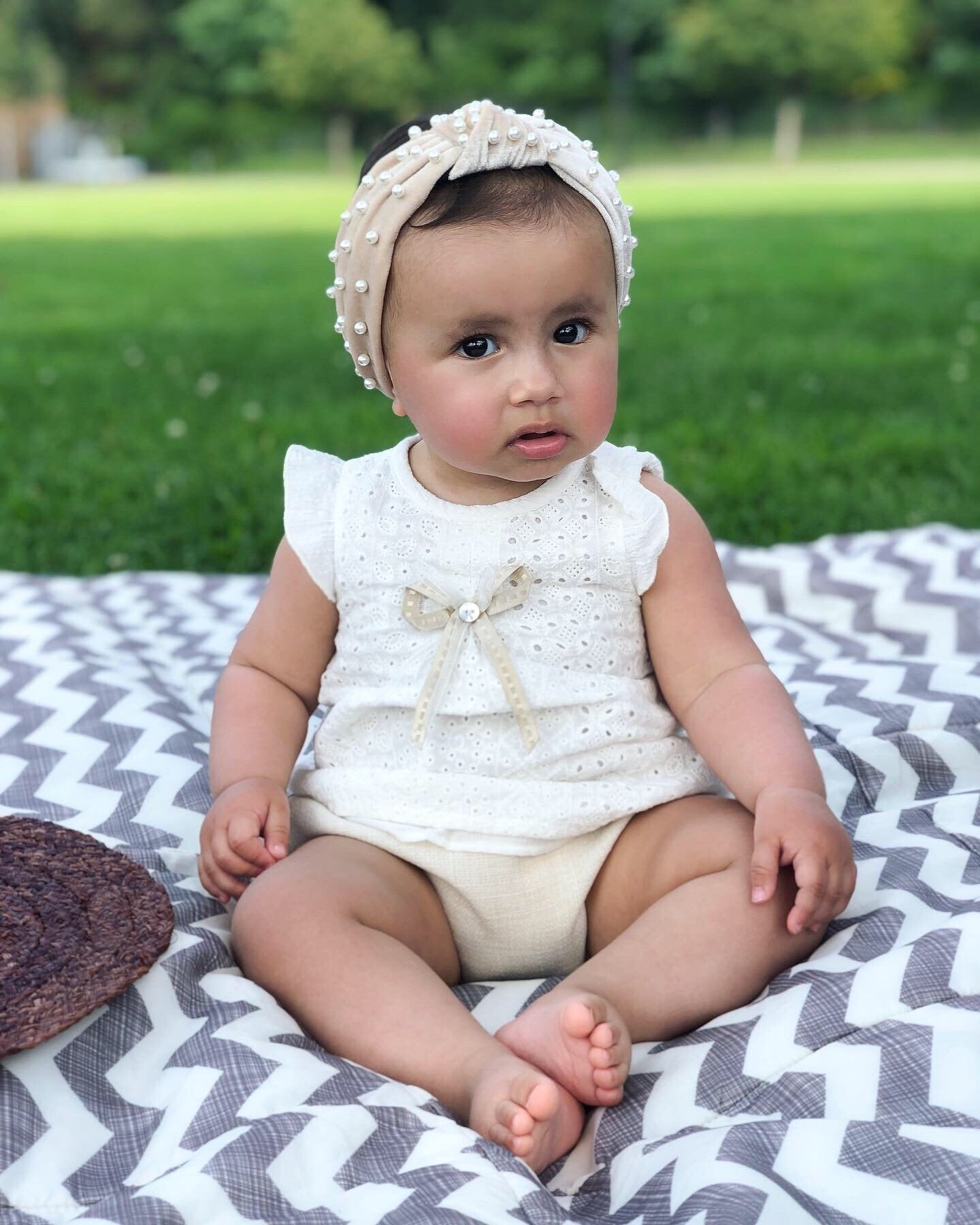 PETITE MAISON KIDS VELVET PEARL HEADBANDS