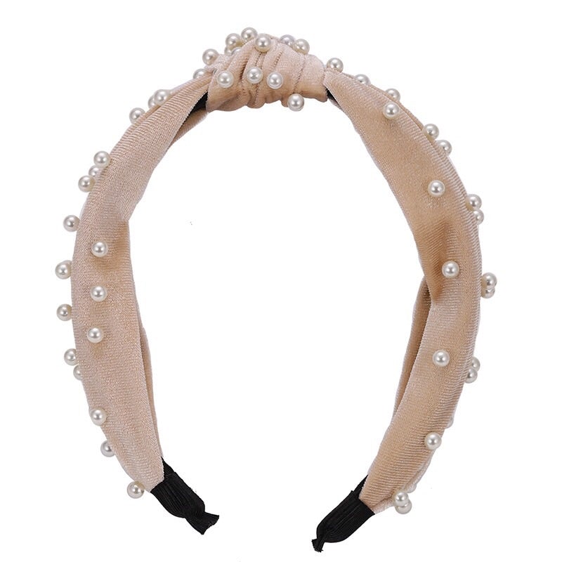 PETITE MAISON KIDS VELVET PEARL HEADBANDS