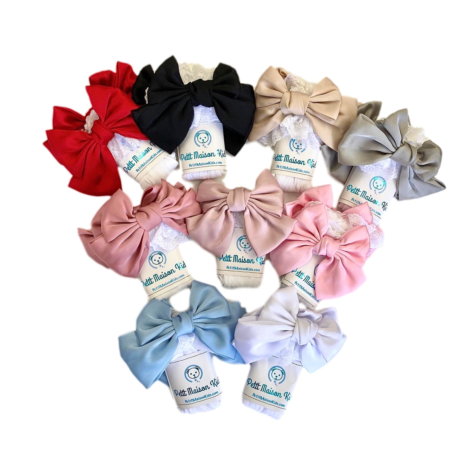PETITE MAISON KIDS LOLA LACE SOCKS WITH SATIN BOWS
