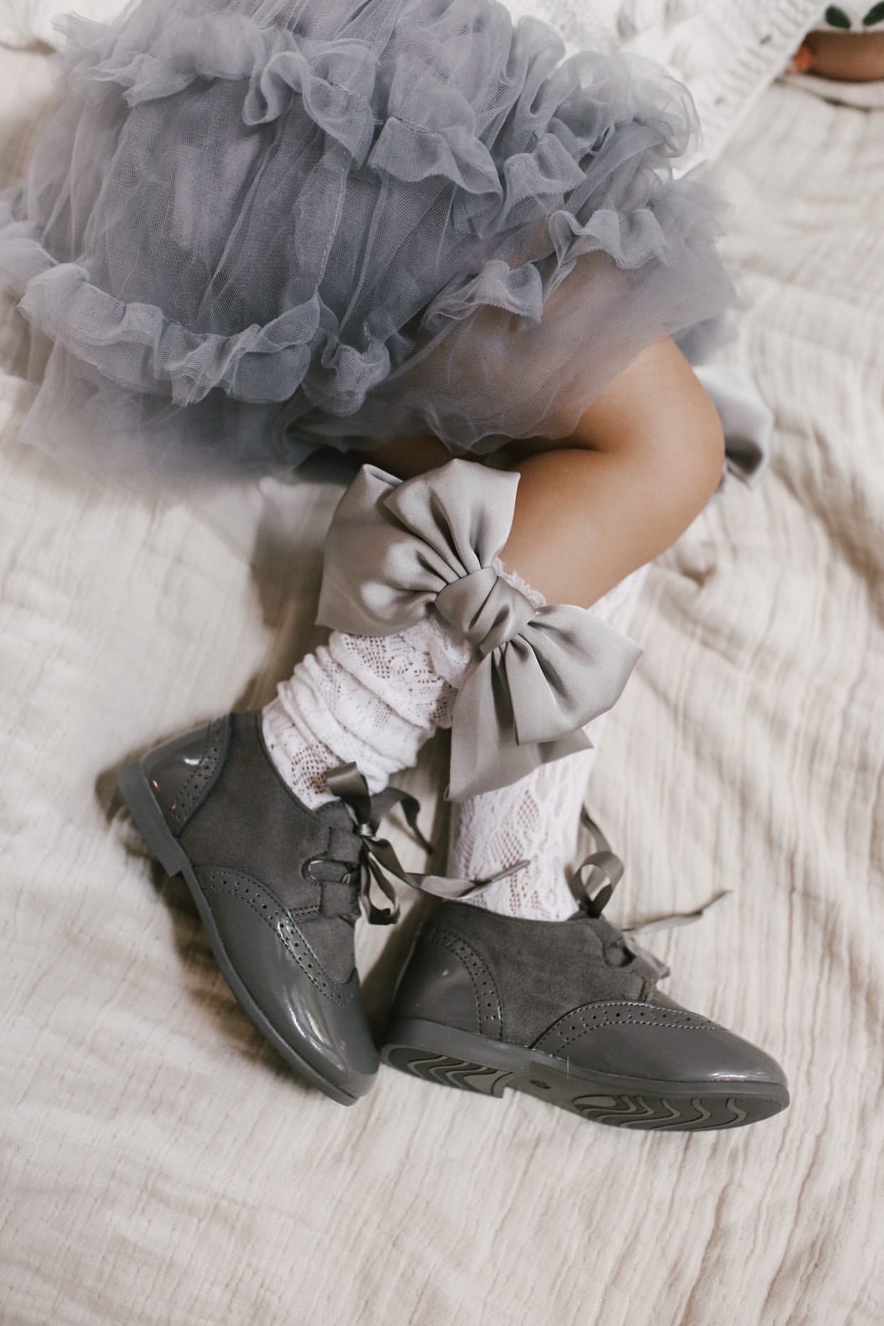 PETITE MAISON KIDS LOLA LACE SOCKS WITH SATIN BOWS
