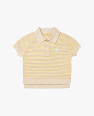 PETITE REVERY COTTON KNIT SHORT SLEEVE TOP MELLOW YELLOW