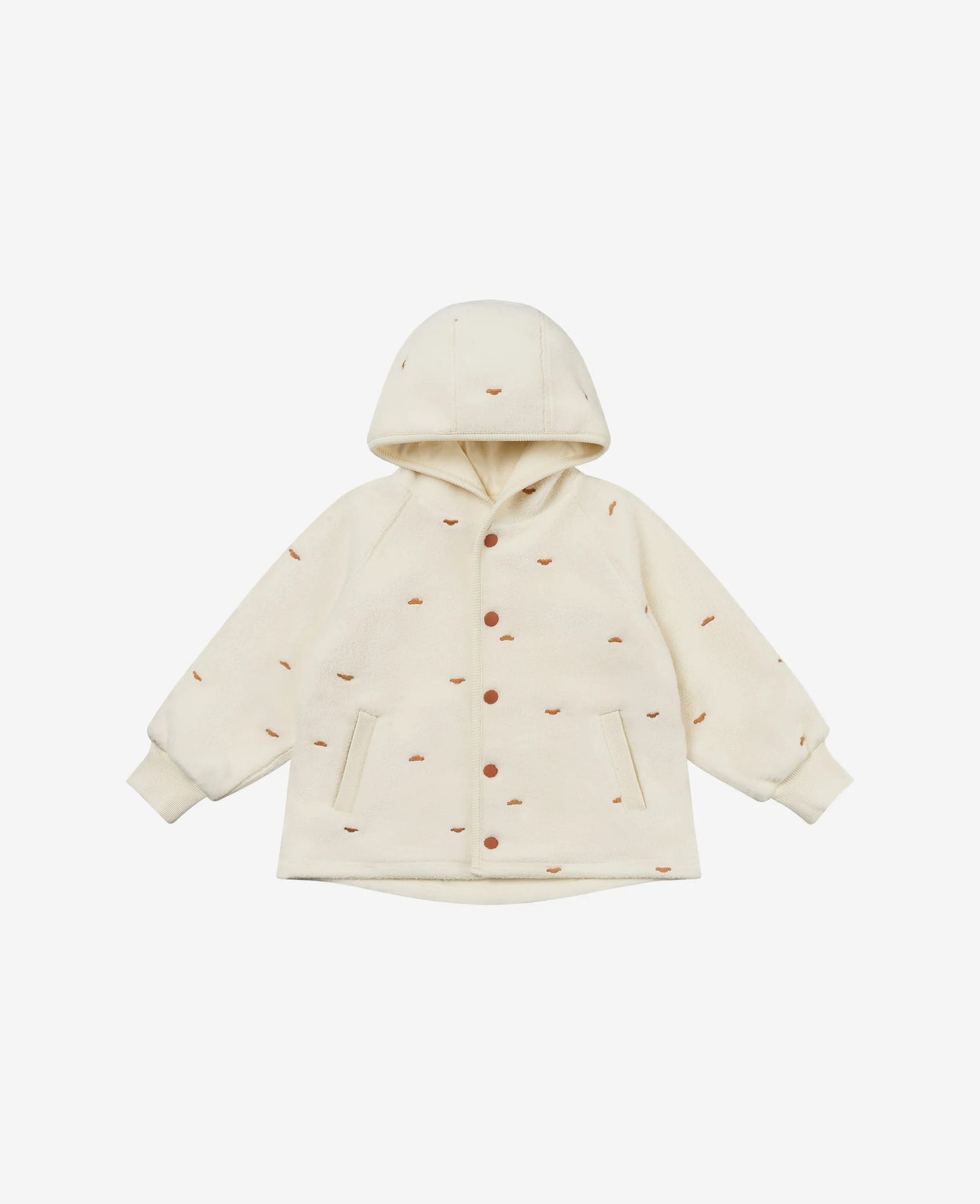 PETITE REVERY EMBROIDERED FLEECE JACKET FLUFFY CLOUDS - baby enRoute