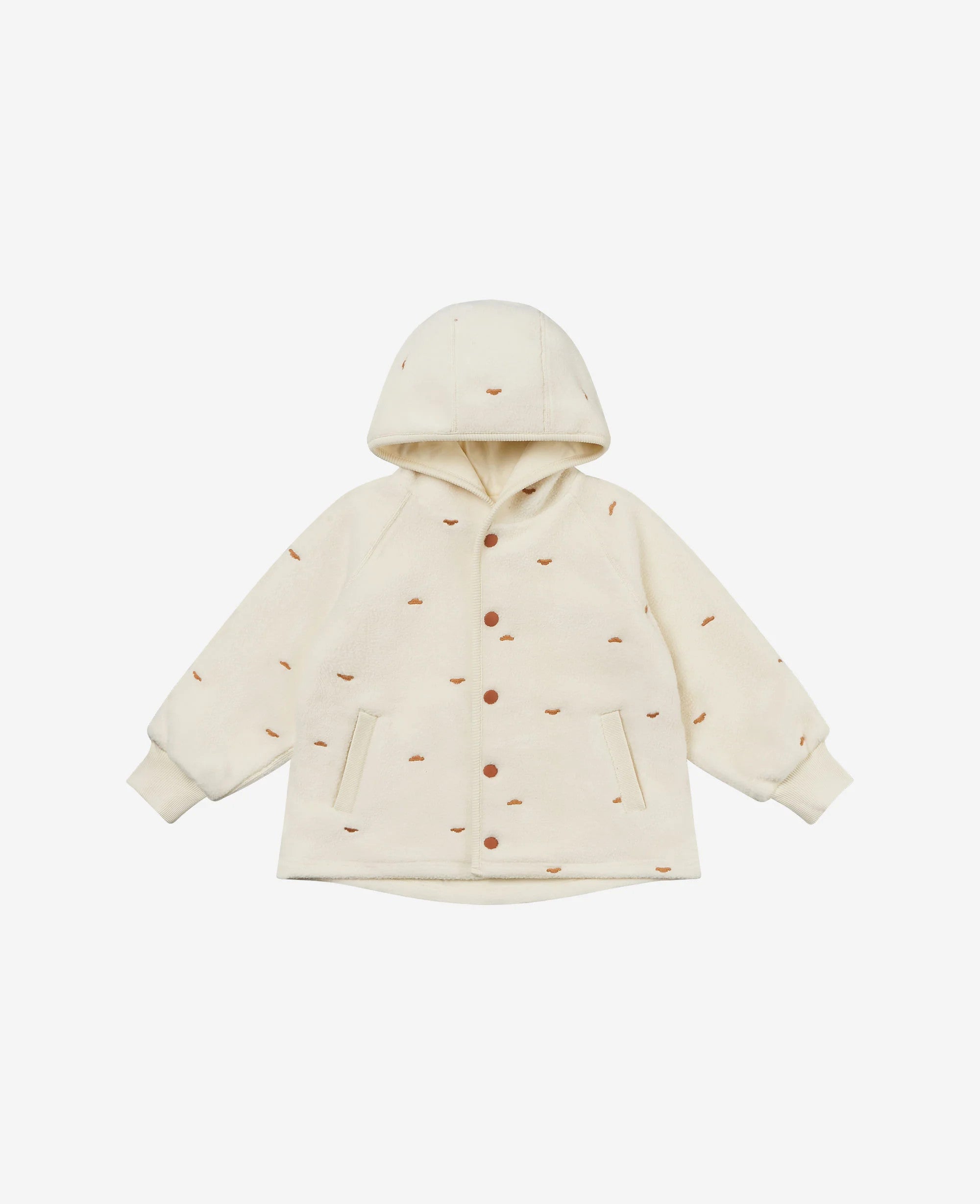 PETITE REVERY EMBROIDERED FLEECE JACKET FLUFFY CLOUDS