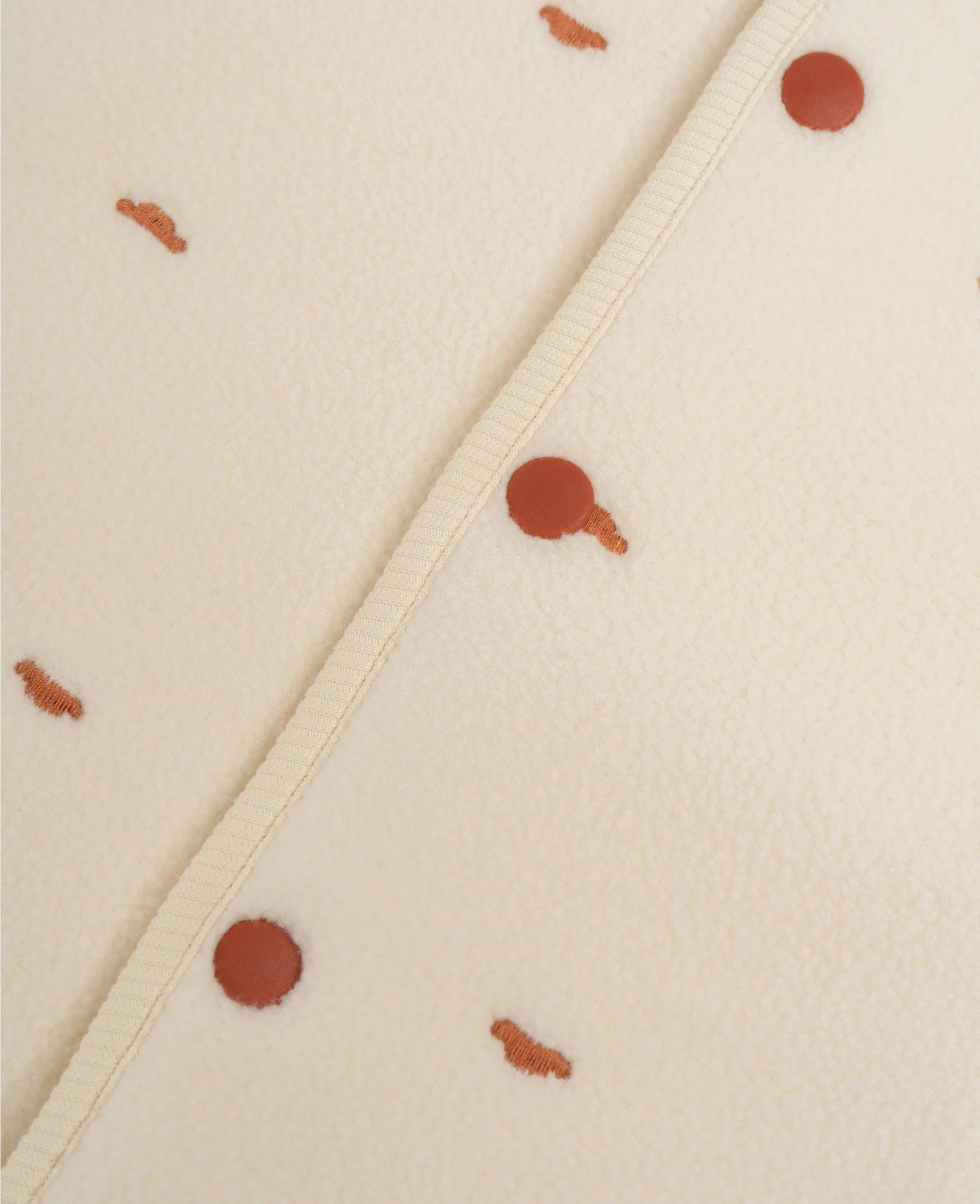PETITE REVERY EMBROIDERED FLEECE JACKET FLUFFY CLOUDS