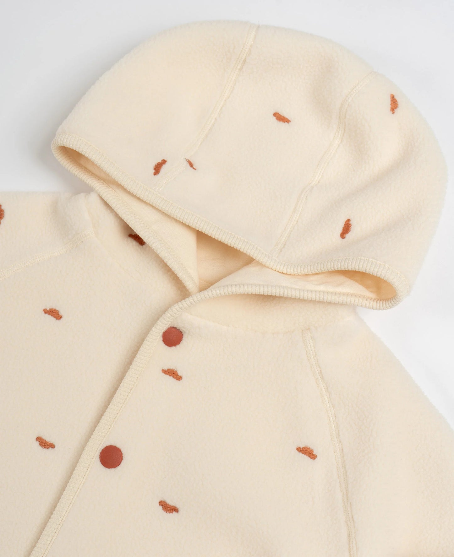 PETITE REVERY EMBROIDERED FLEECE JACKET FLUFFY CLOUDS - baby enRoute