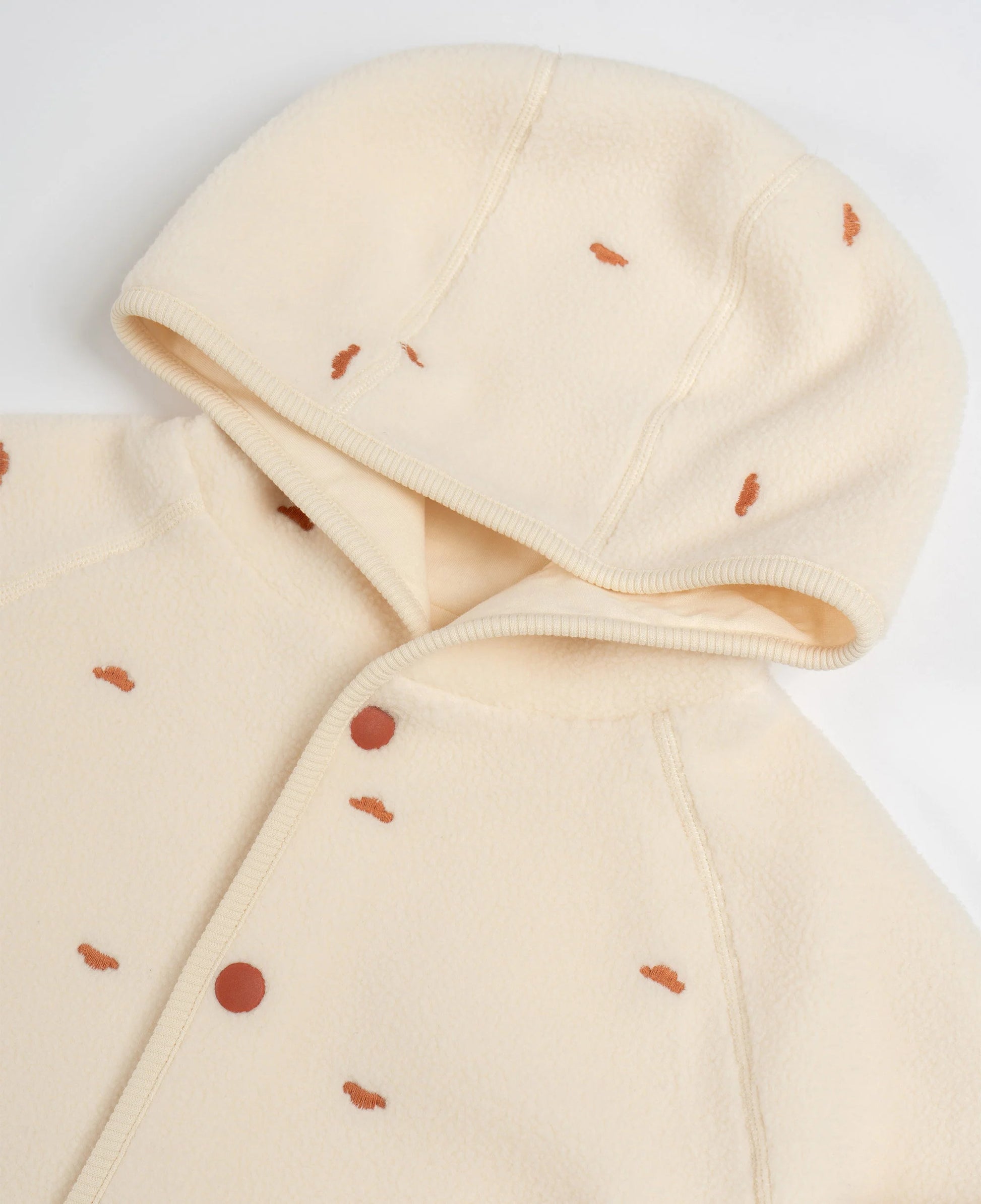 PETITE REVERY EMBROIDERED FLEECE JACKET FLUFFY CLOUDS