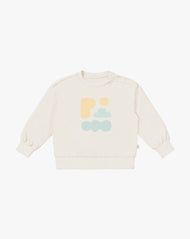 PETITE REVERY FRENCH TERRY DROP SHOULDER LONG SLEEVE SWEATSHIRT JET STREAM