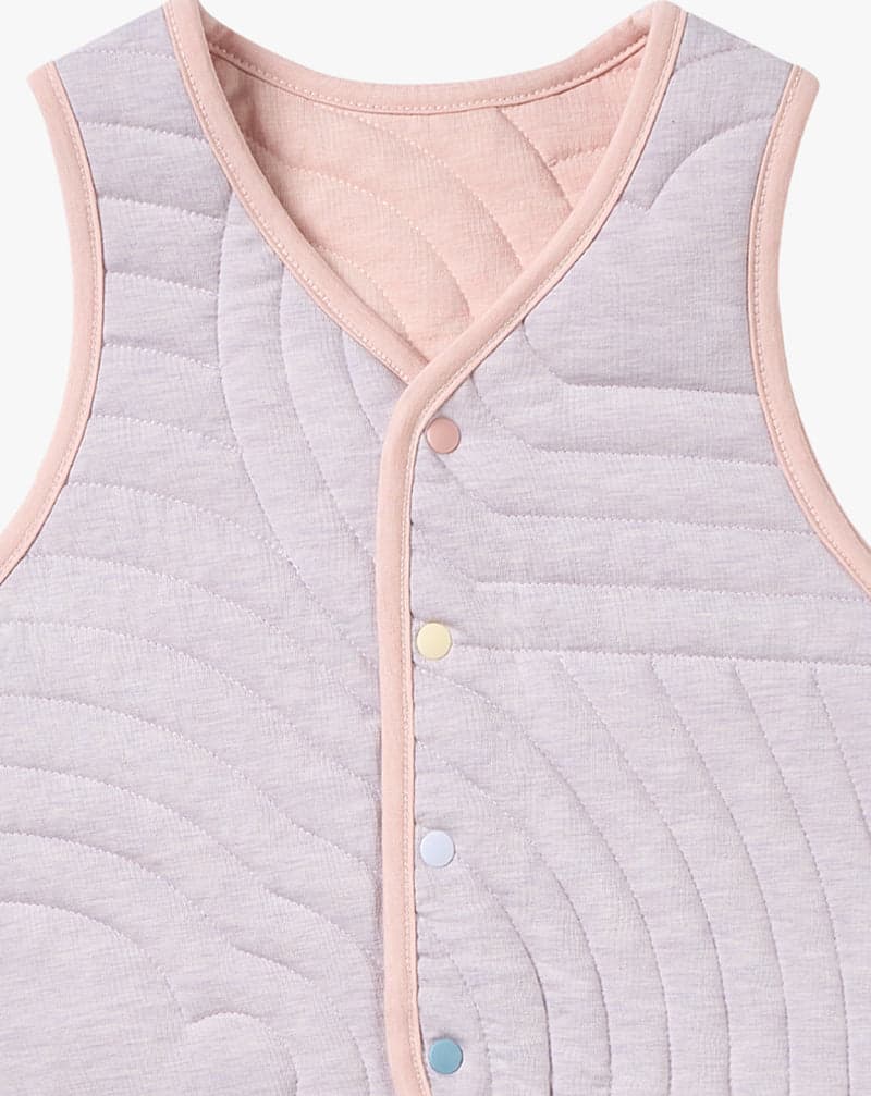 PETITE REVERY QUILTED CLOUD VEST ROSE SMOKE - baby enRoute