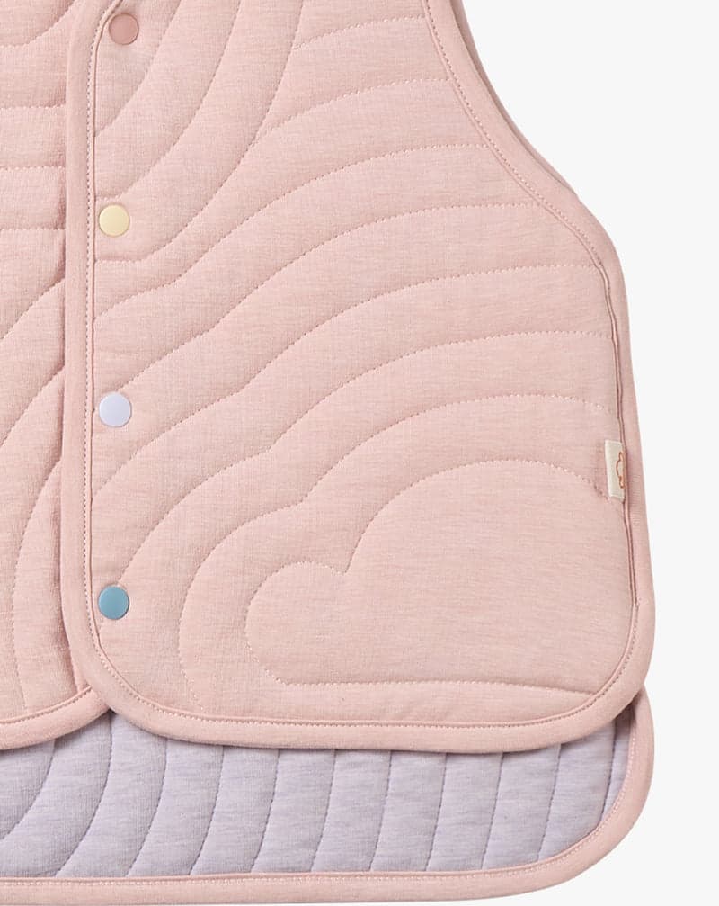 PETITE REVERY QUILTED CLOUD VEST ROSE SMOKE