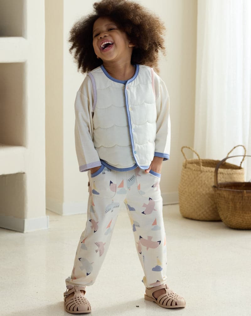 PETITE REVERY QUILTED SEA VEST JET STREAM - baby enRoute