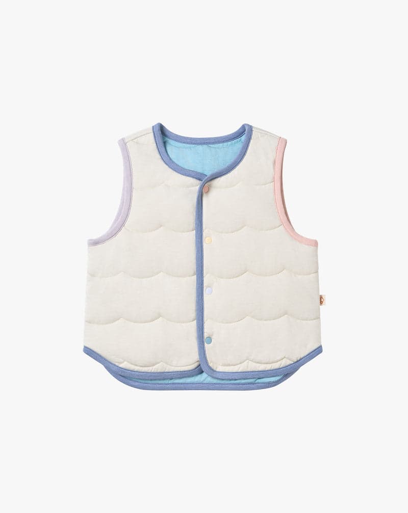 Petite Revery Quilted Sea Vest Jet Stream