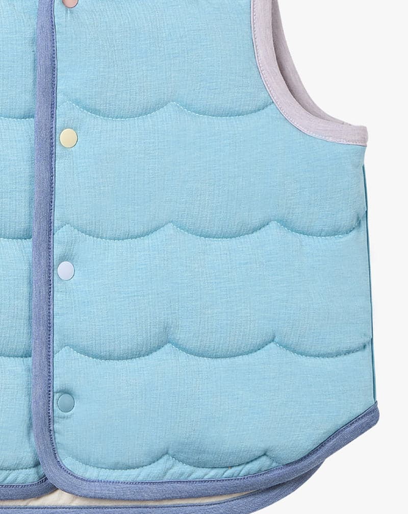 Petite Revery Quilted Sea Vest Jet Stream