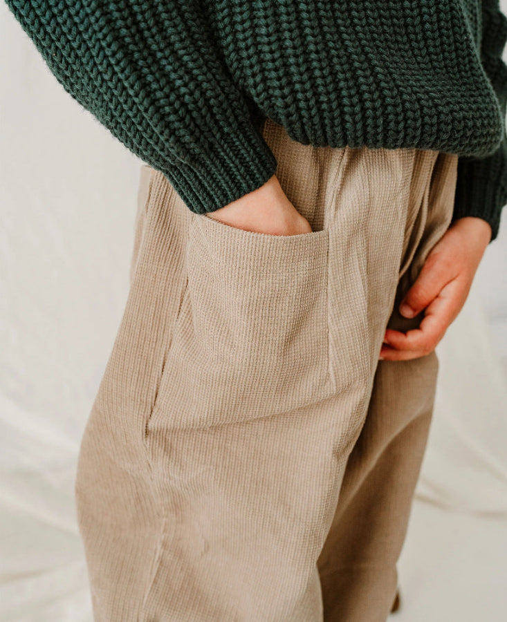 Petite Revery Relaxed Fit Corduroy Pants Oat