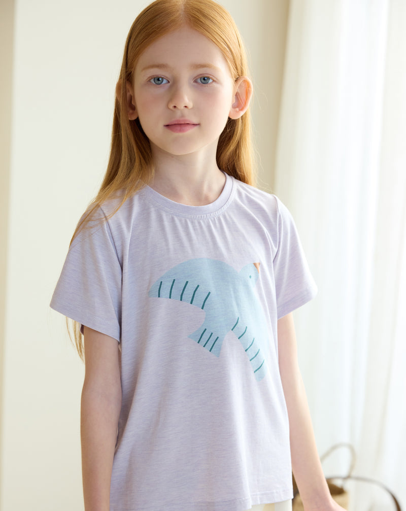 PETITE REVERY SHORT SLEEVE TEE LAVENDER BLUE - baby enRoute