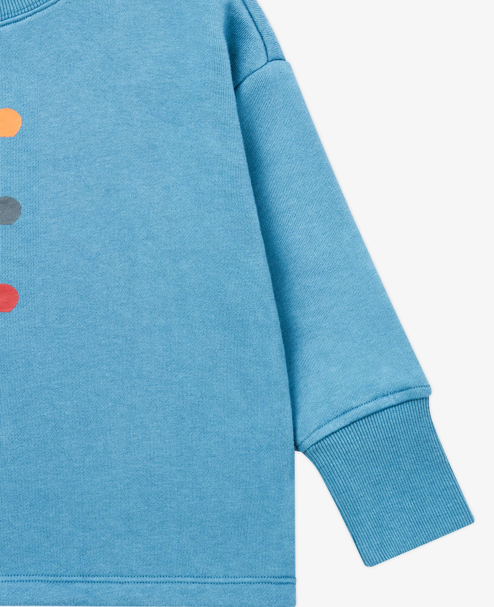 PETITE REVERY TRIO CLOUDS LONG SLEEVE TOP MINERAL BLUE