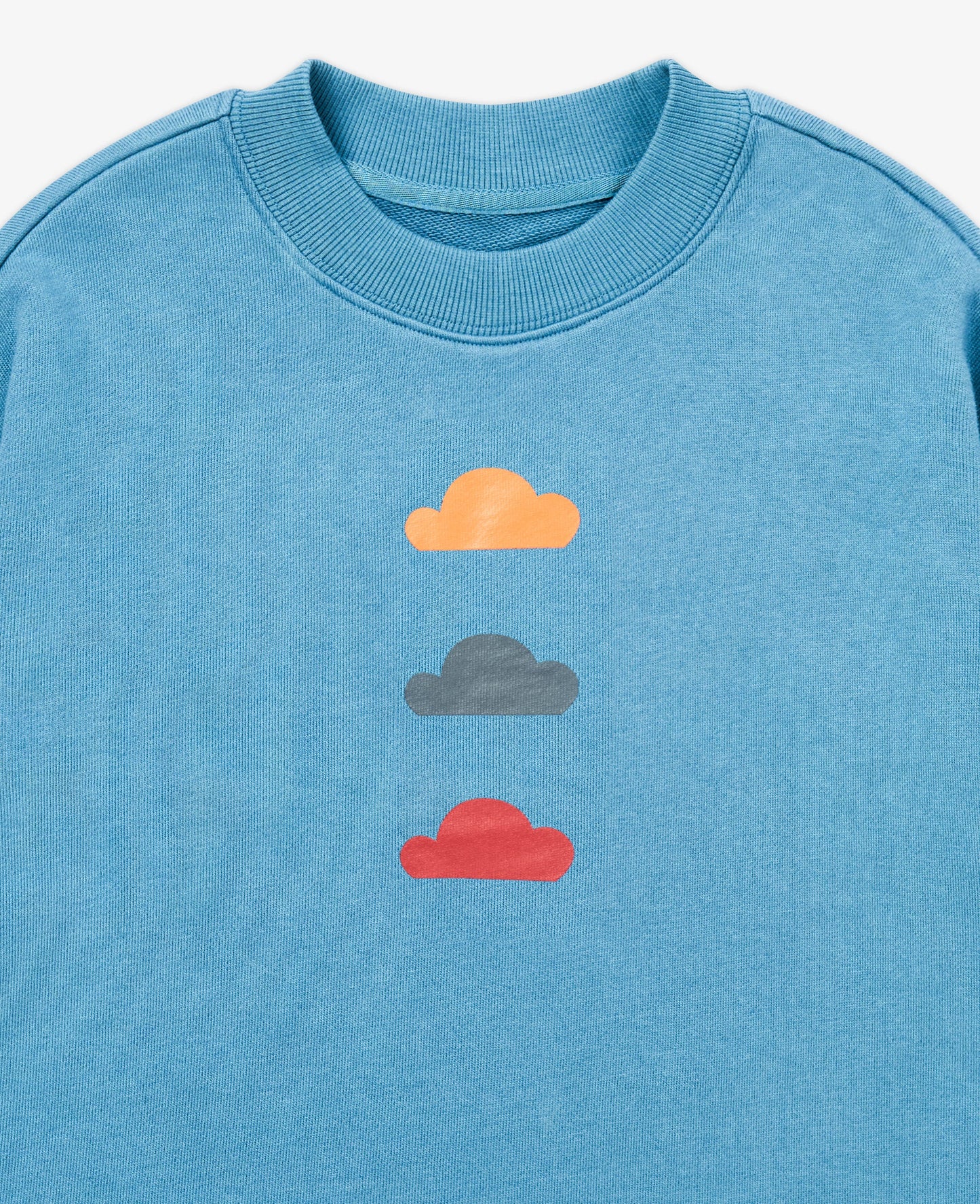 PETITE REVERY TRIO CLOUDS LONG SLEEVE TOP MINERAL BLUE - baby enRoute