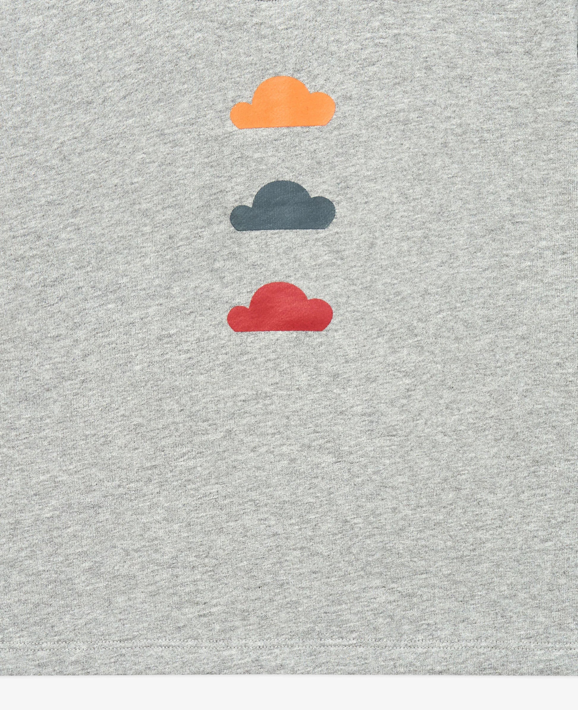 PETITE REVERY TRIO CLOUDS LONG SLEEVE TOP STONE