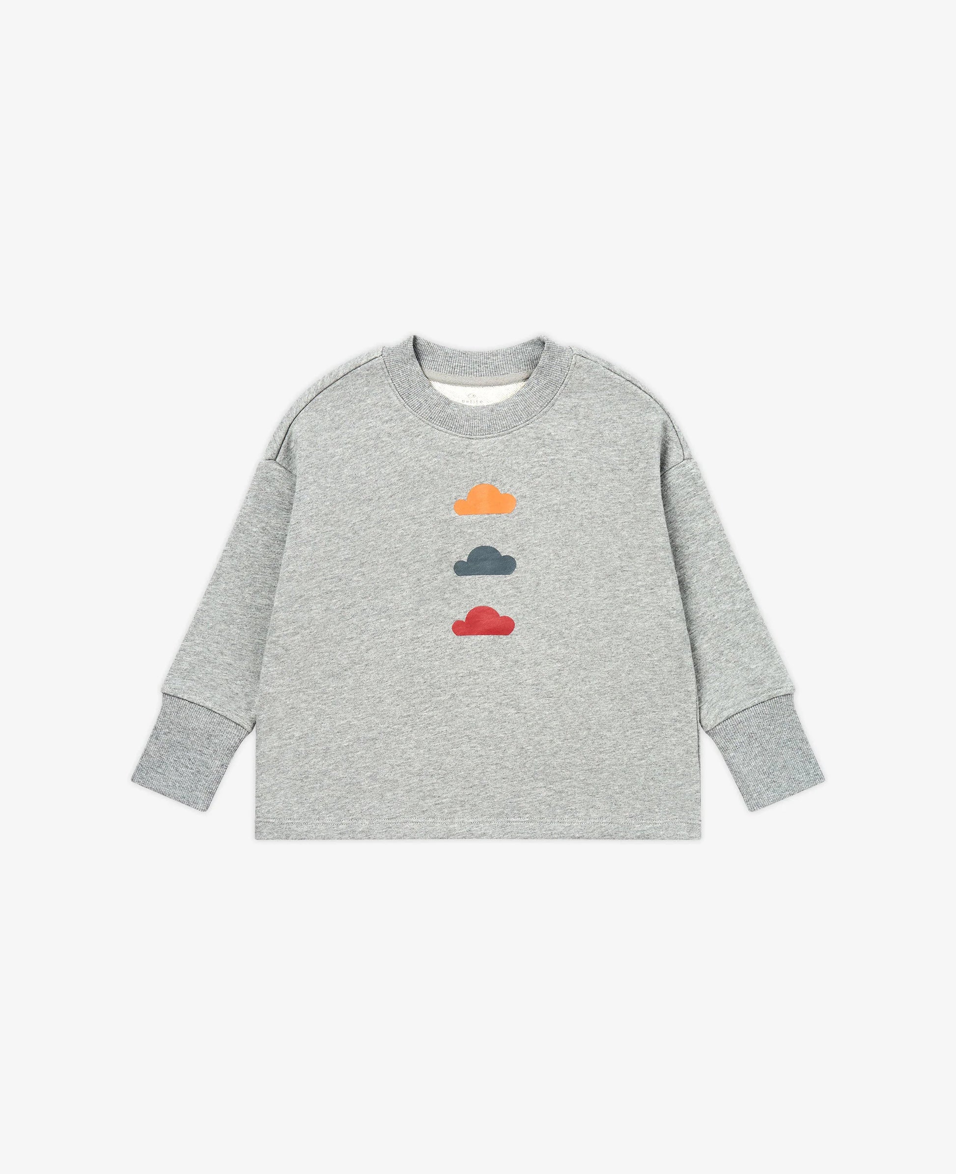 PETITE REVERY TRIO CLOUDS LONG SLEEVE TOP STONE