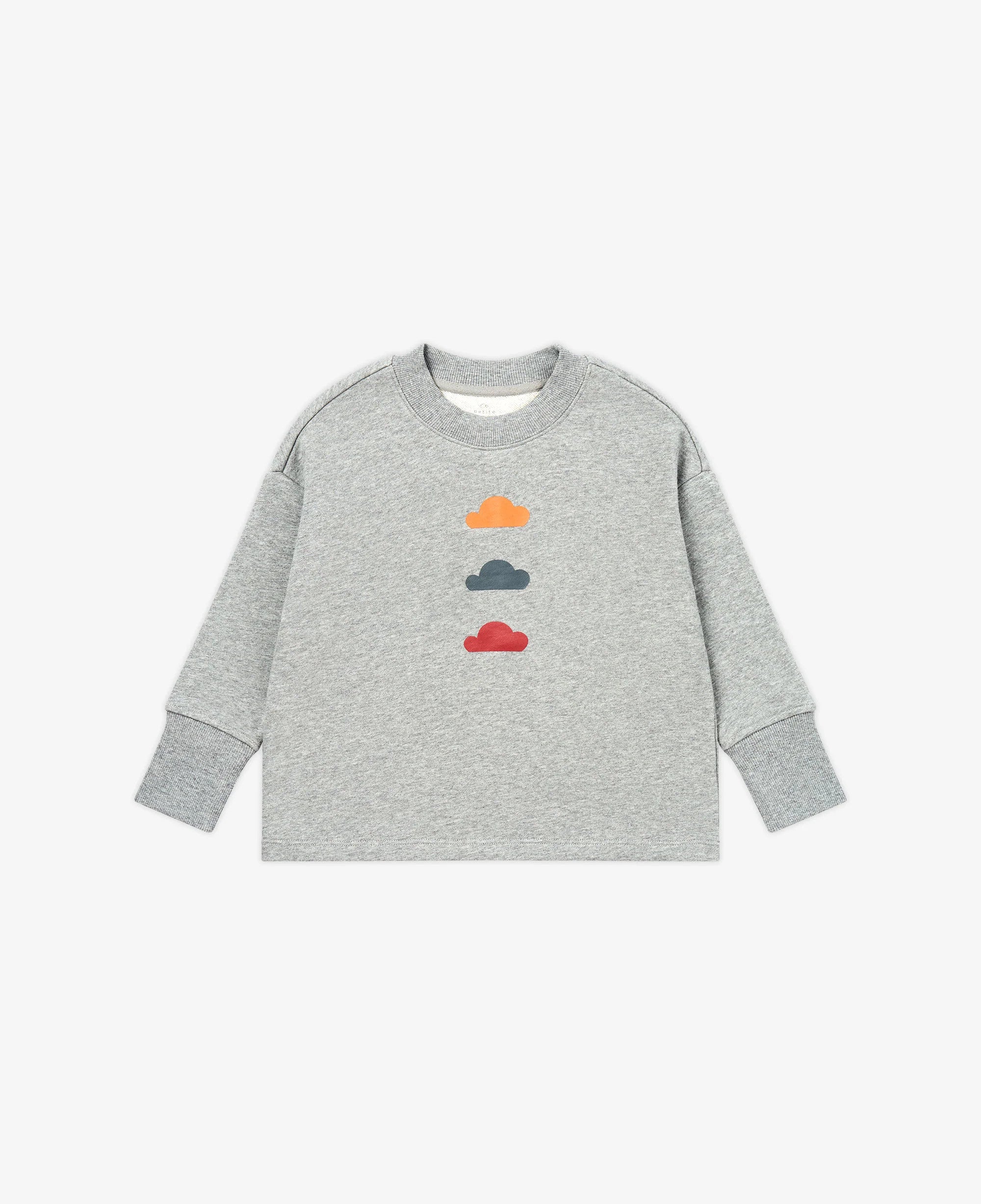 PETITE REVERY TRIO CLOUDS LONG SLEEVE TOP STONE