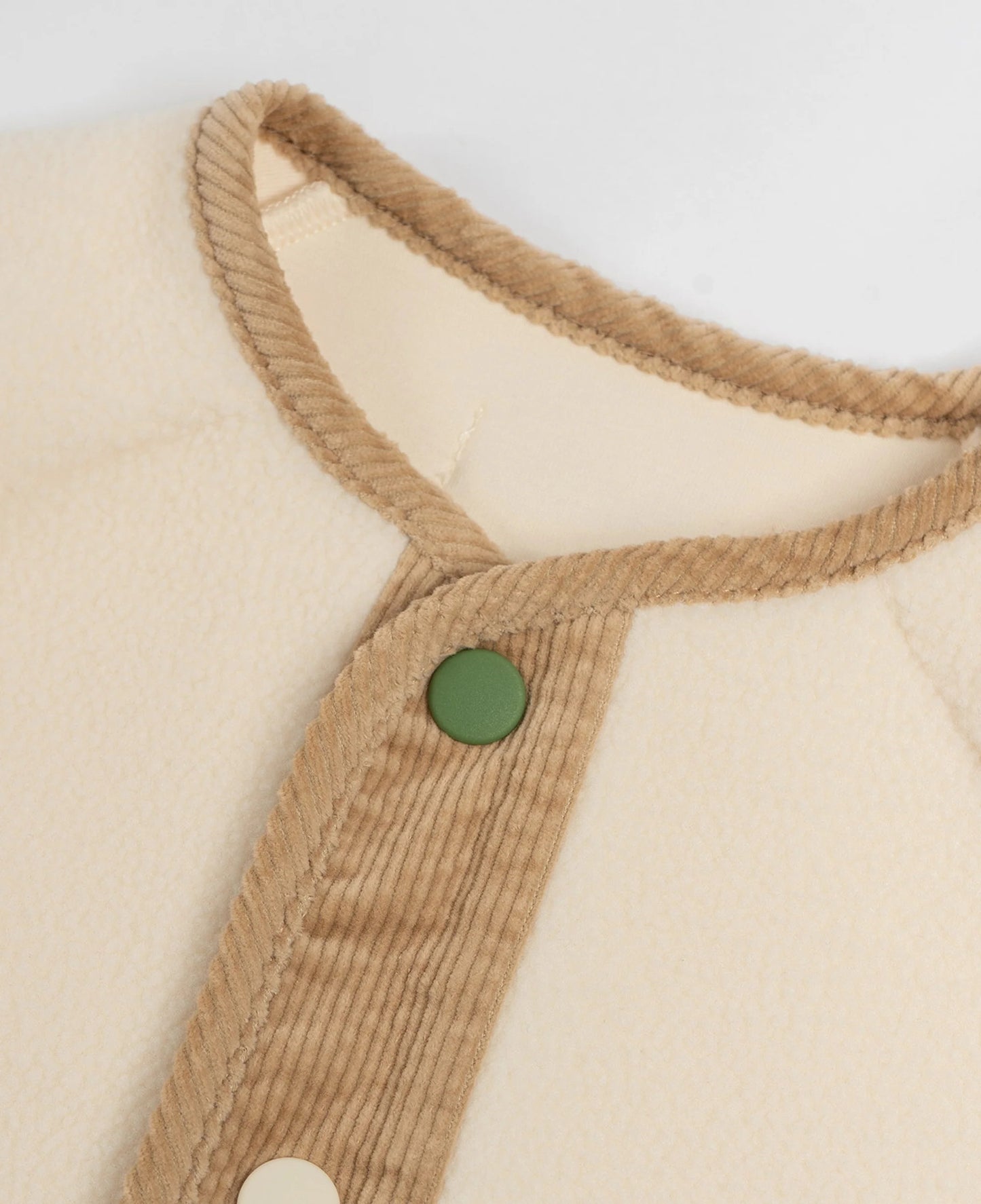 PETITE REVERY CORDUROY FLEECE JACKET-CLOUD - baby enRoute