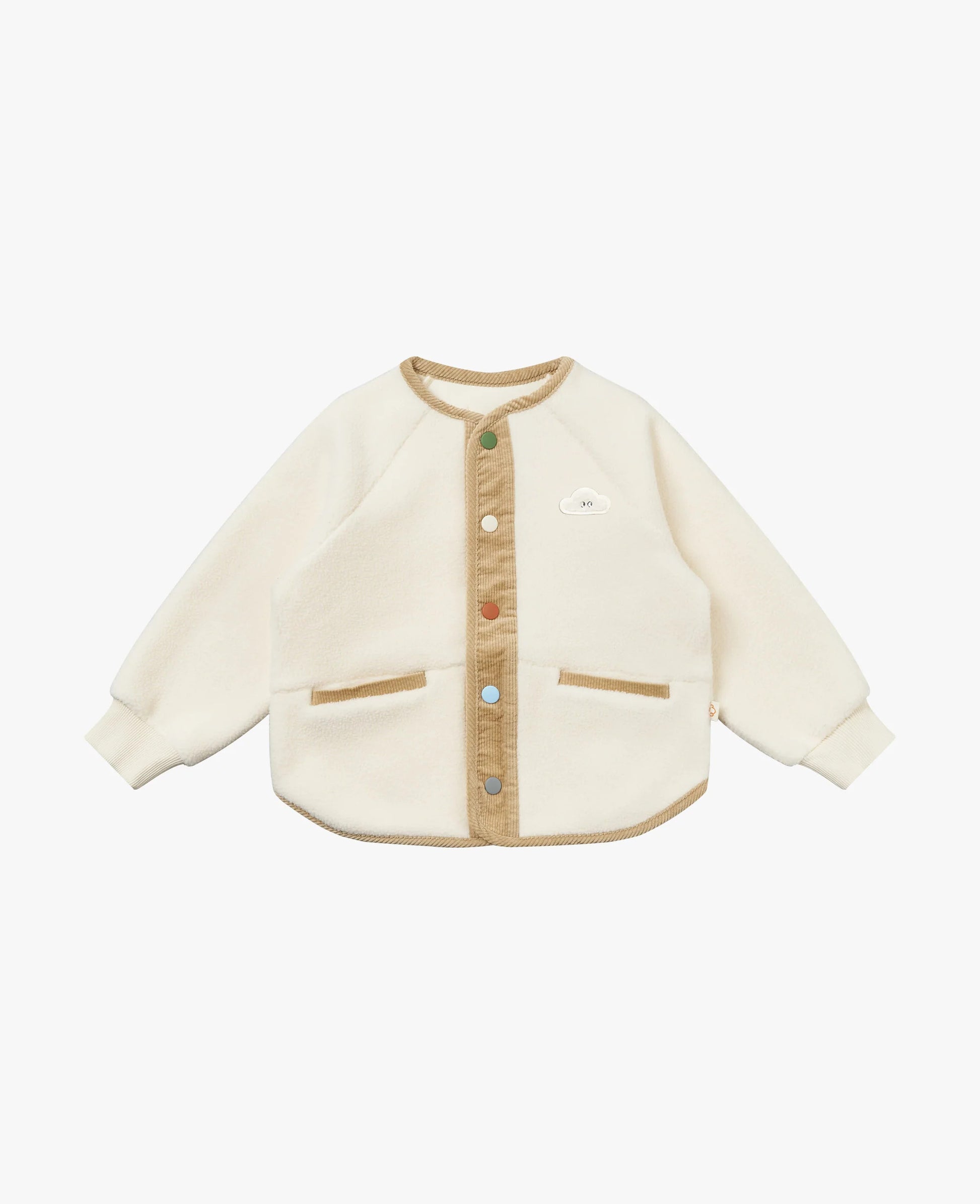 Petite Revery Corduroy Fleece Jacket-Cloud