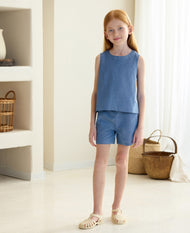 PETITE REVERY DENIM SHORTS SKY