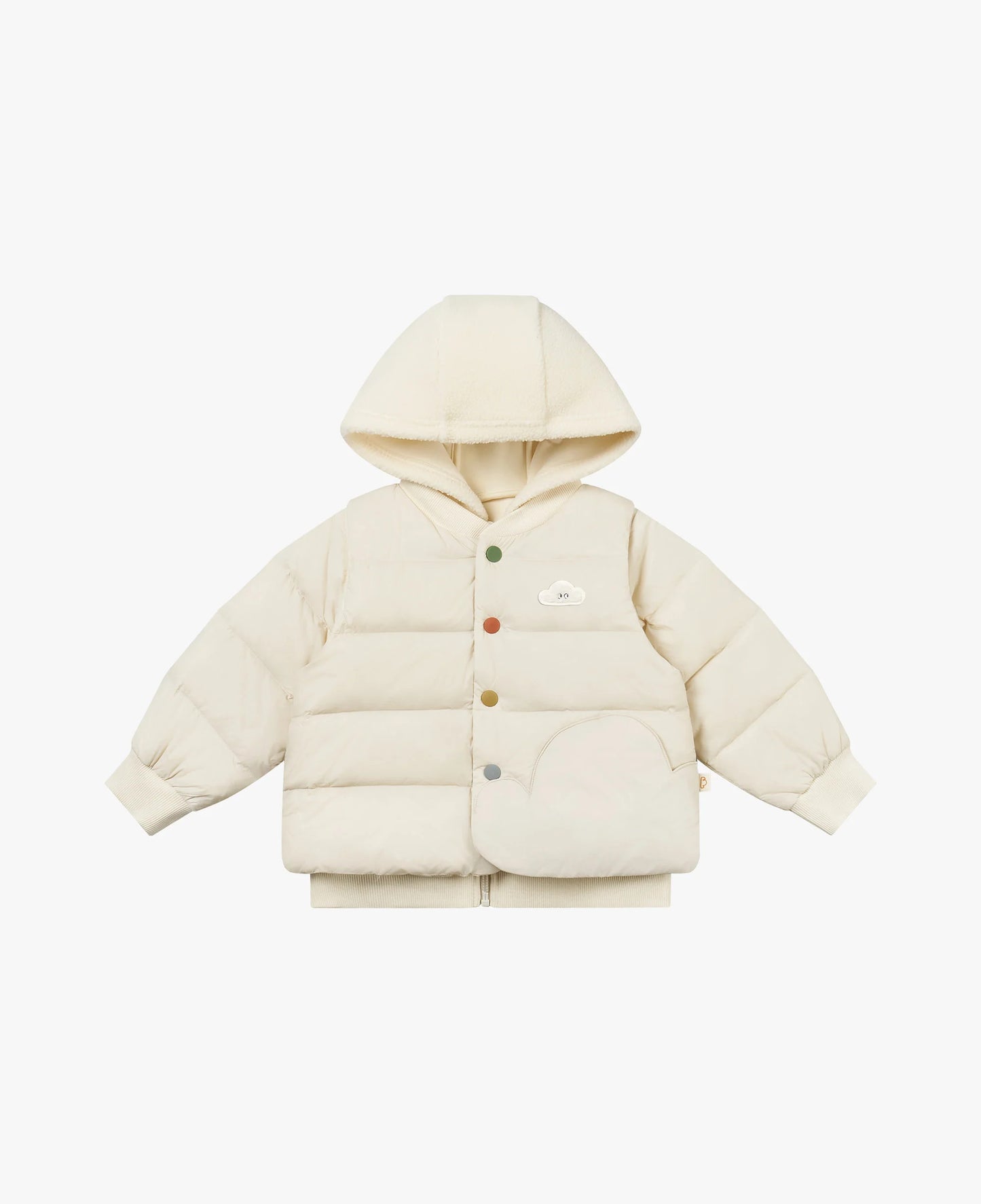 PETITE REVERY DOWN FLEECE JACKET - CLOUD - baby enRoute